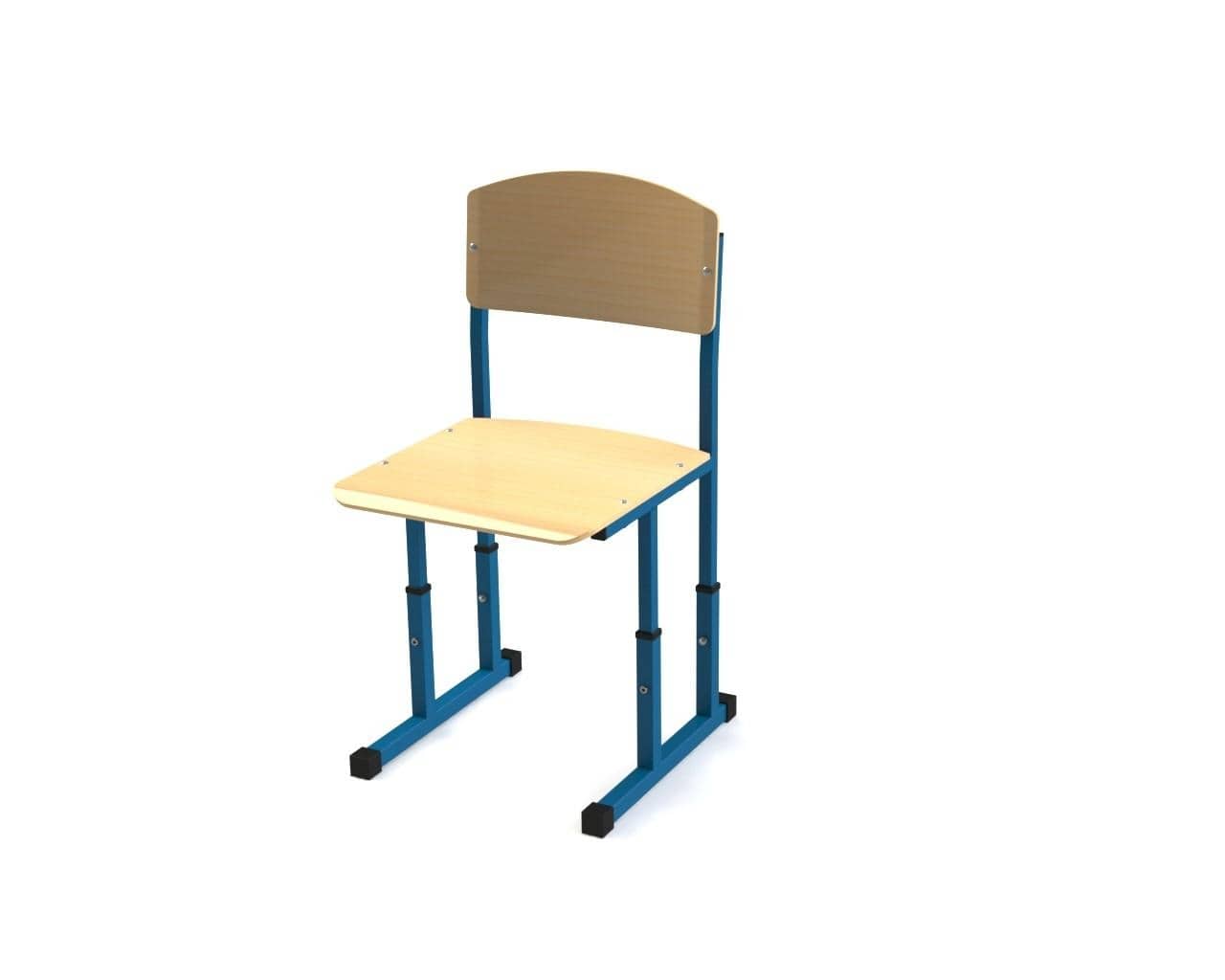 Стілець учнівський РОЗКОМ, посилений, полозковий регульований, розмір 380х430х680-720 -760-800мм, h=340-380-420-460 мм.